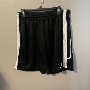 Jordan Black and White Athletic Shorts with Breathable Fabric